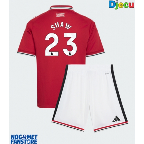 Manchester United Luke Shaw #23 Domaci Dres za djecu 2026-27 Kratak Rukav (+ Kratke hlače)